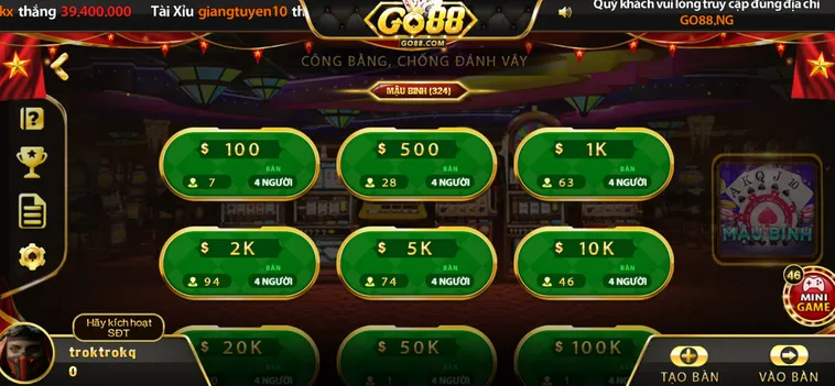 Trải Nghiệm Sức Hấp Dẫn Của Tựa Game Mậu Binh Tại Go88 Đẳng Cấp Nhất