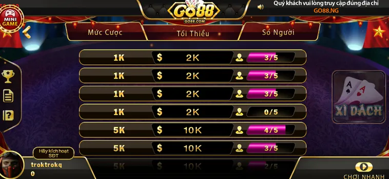 Xì Dách Tại Go88 Sân Chơi Đấu Trí Đẳng Cấp Cho Các Cao Thủ Bài Lá